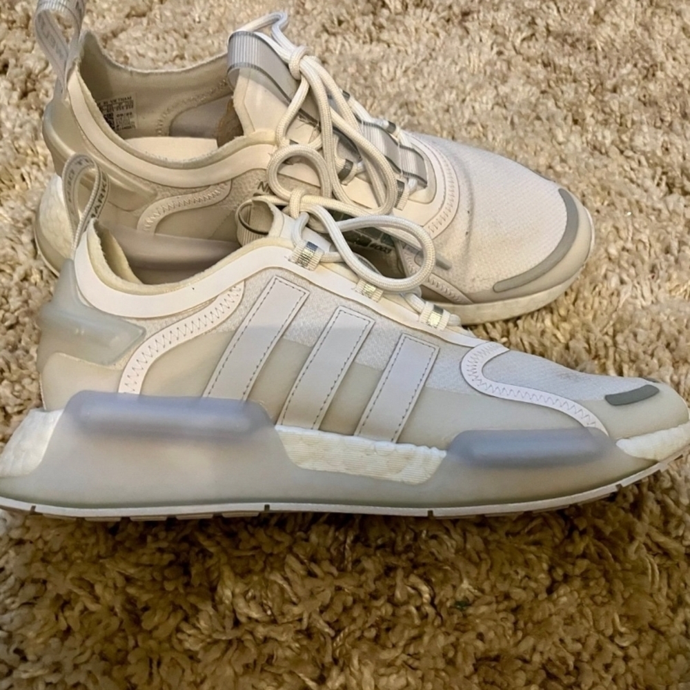 Womens Adidas NMD V3 White and Gray Sneakers Like New 8.5
